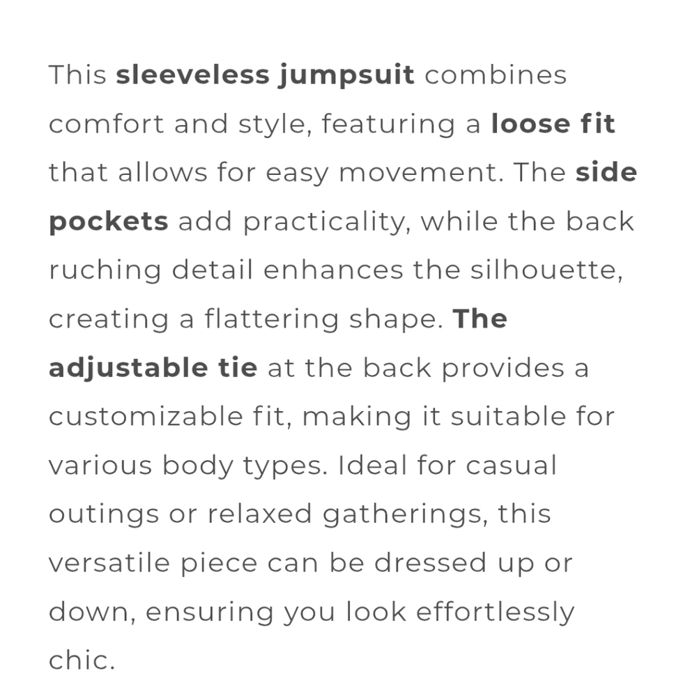 GILLI Brown Sleeveless Jumpsuit With Pockets - Picture 5 of 6